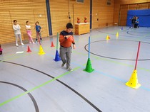 Dribbeln - sogar im Slalom 